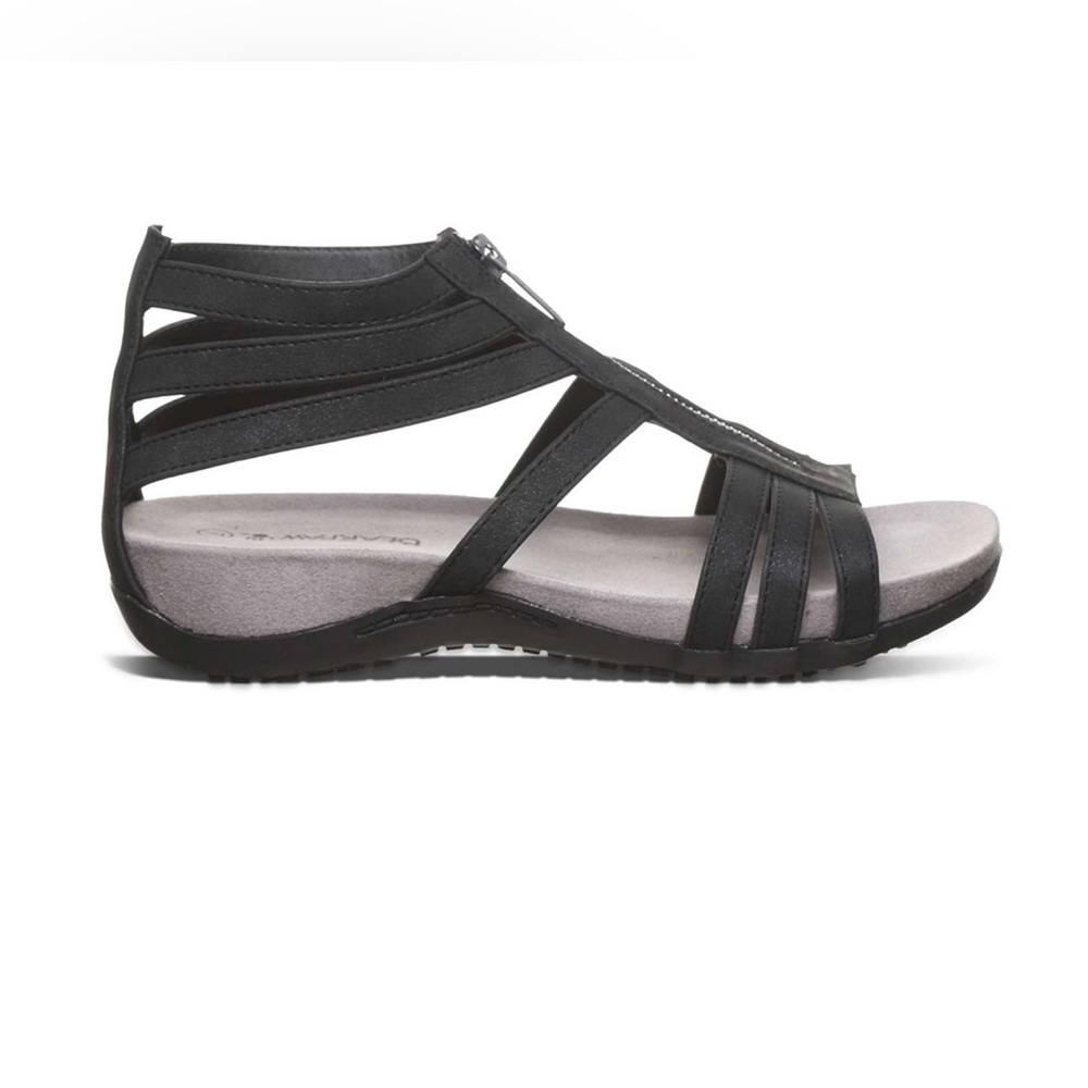 BearPaw New Black Strappy Sandals NWT in box Size 11